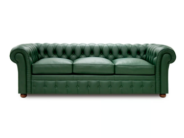 CHESTERFIELD CLASSIC ORIGINS - 3 seater tufted leather sofa bed by Crearte Collections - view 2